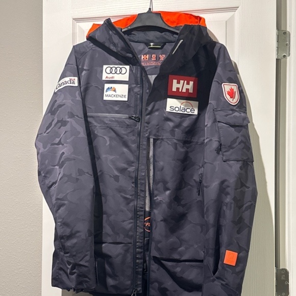 Helly Hansen Garibaldi Canada Ski Team Jacket [Rare Limited Edition] Blue Camo